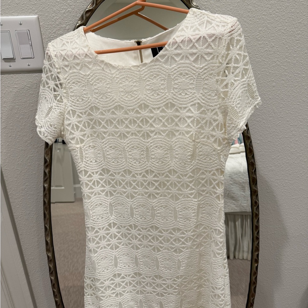 Elegant White Lace Dress